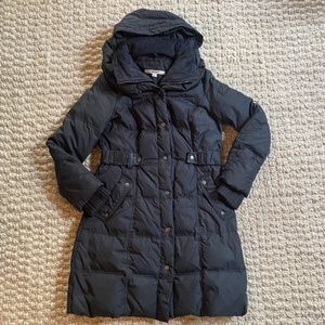 DKNY Down Quilted Water Resistant Pillow Collar Parka Winter Coat Jacket